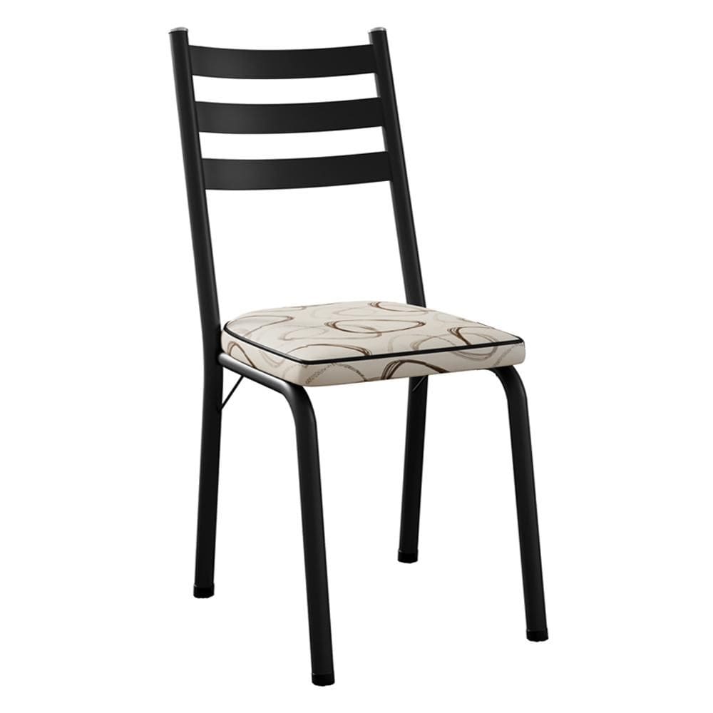 Cadeira Tubular Europa Preto ARTEF