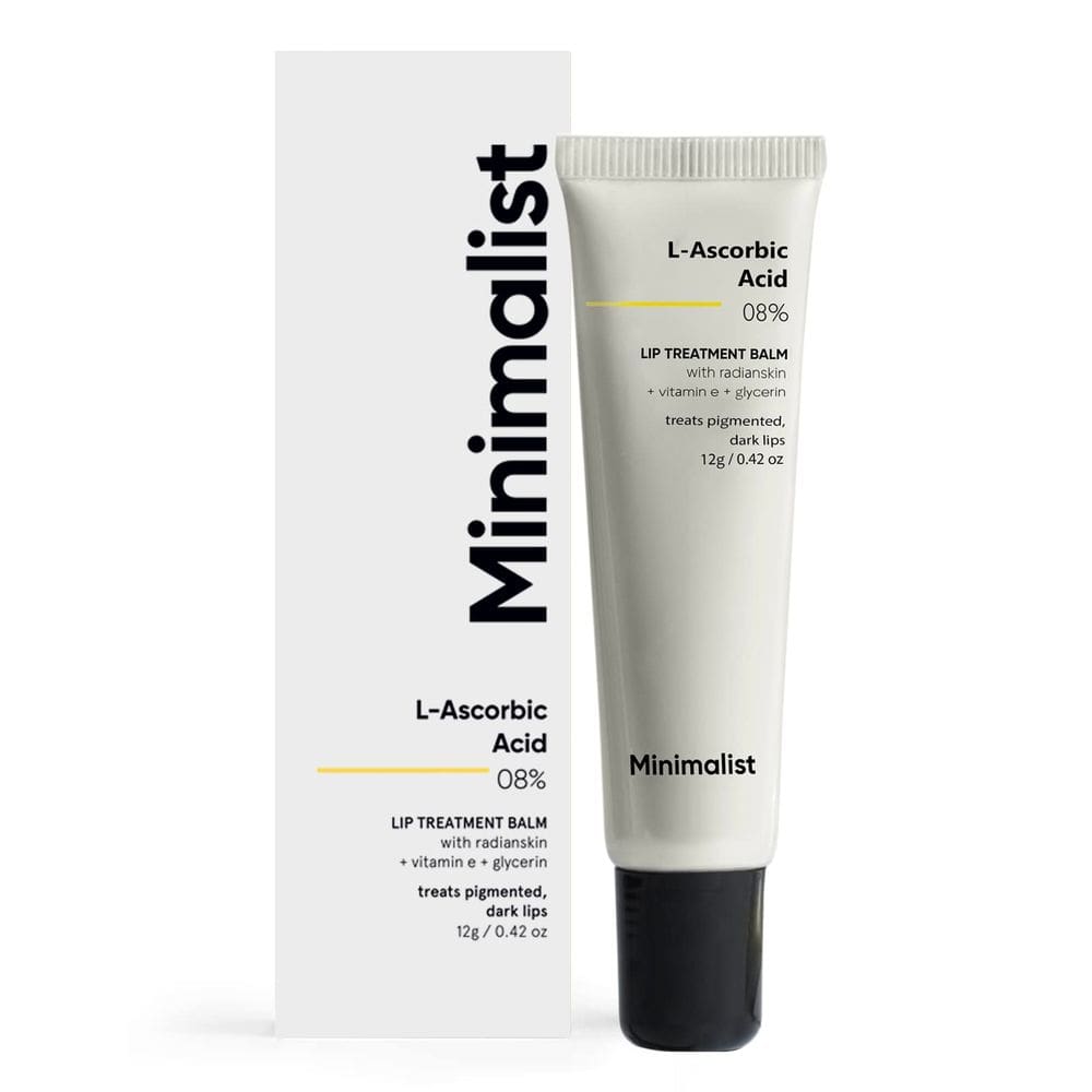 Bálsamo de tratamento labial minimalista para clarear lábios escuros 12g