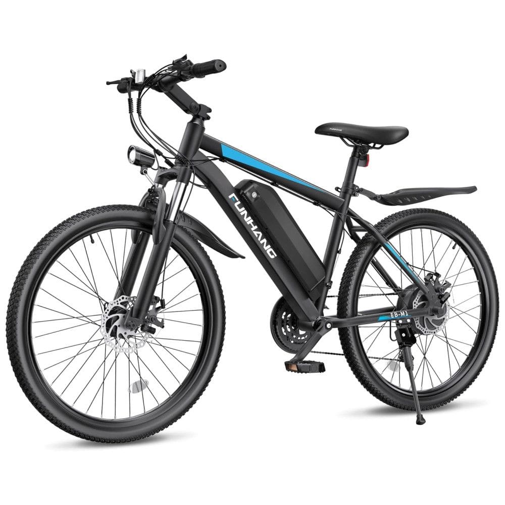 Bicicleta Elétrica Funhang MTB 500W (Pico 1000W) | 26” Rodas, 21 Velocidades, Bateria IPX5 48V 374,4Wh, Tela LCD e Freios a Disco Duplo