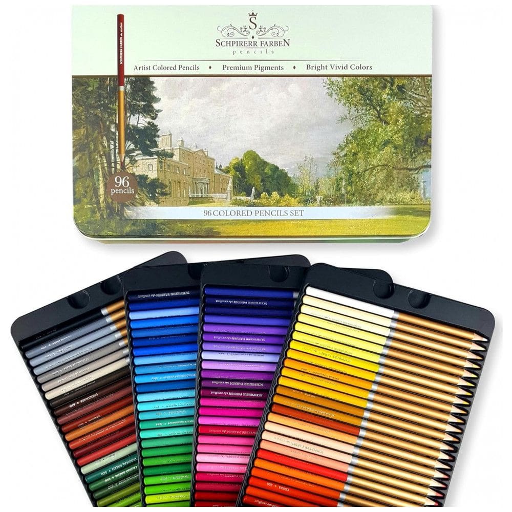 Kit Lápis de Cor Profissional com Estojo 96 peças, SCHPIRERR FARBEN