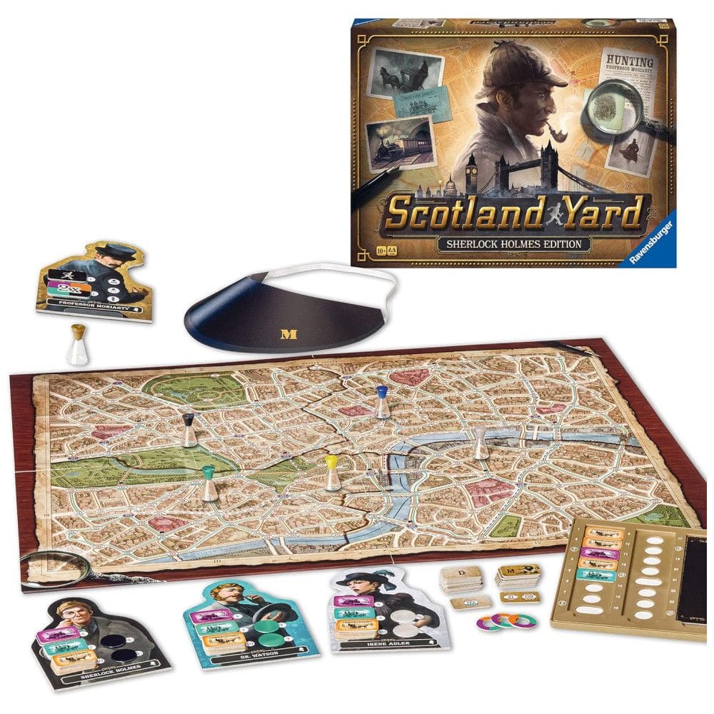 Jogo de Estratégia Ravensburger Scotland Yard Edição Sherlock Holmes - Desafio Cerebral Cativante, Ideal para Noites de Diversão em Família