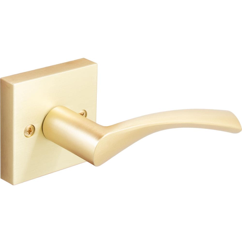 Alavanca de porta Stone Harbor Hardware Turin Satin Brass, mão direita