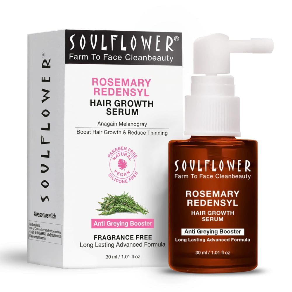 Sérum de crescimento capilar Soulflower Rosemary Redensyl 30mL