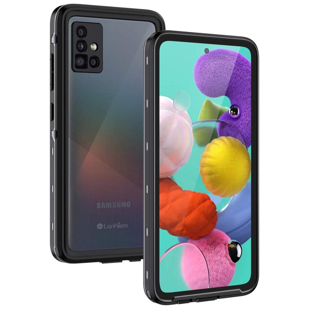 Capa Celular Prova Dágua IP68 Galaxy, LANHIEM LH WP A51, Preto