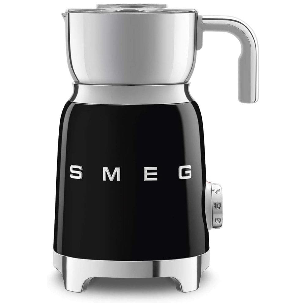 Espumador de Leite SMEG Retro 50s Style com 2 Discos 6 Programas Pré-Definidos de Espuma Quente ou Fria e Aquecimento por Indução Preto
