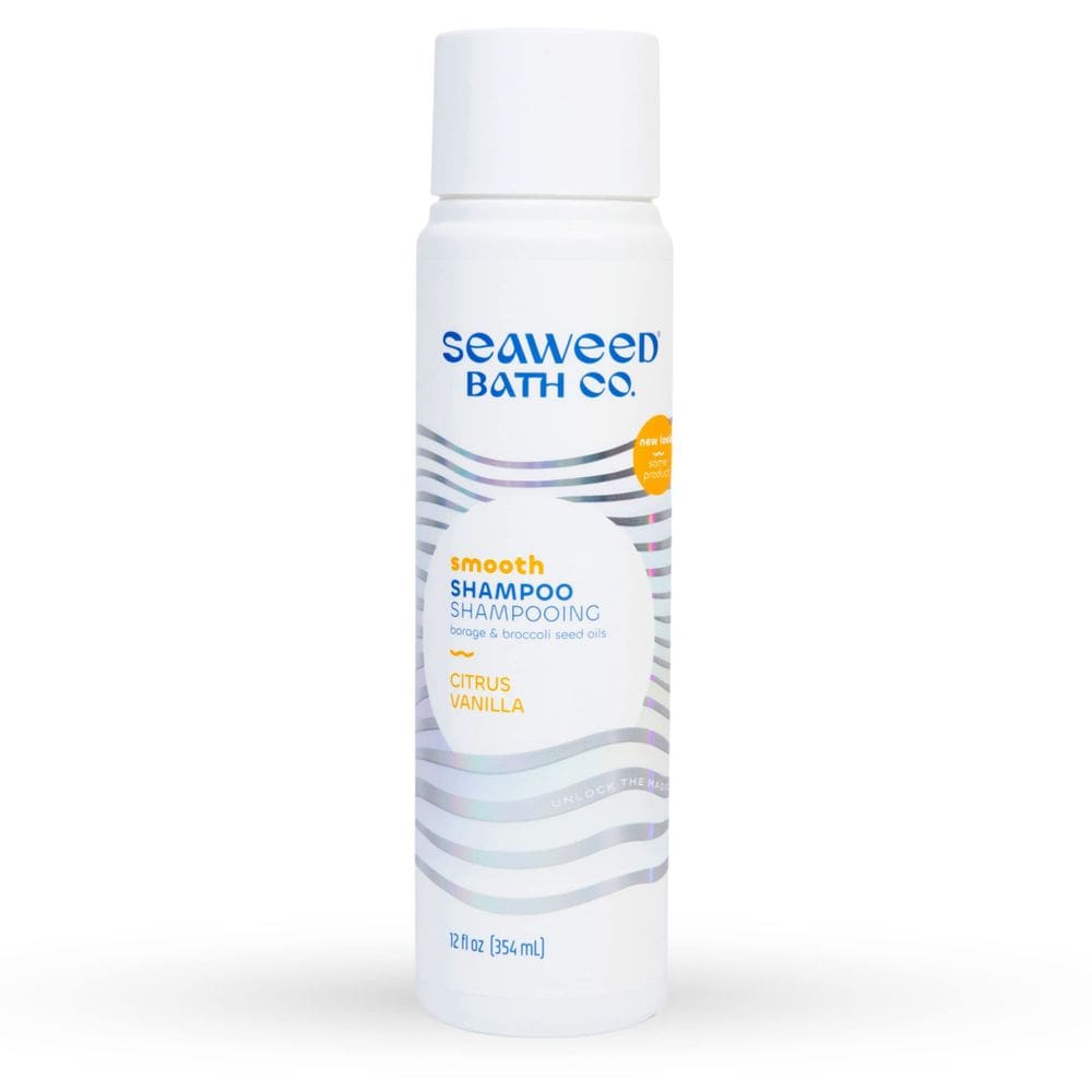 Shampoo Seaweed Bath Co. Cabelo encaracolado liso e cítrico, baunilha, 355 ml