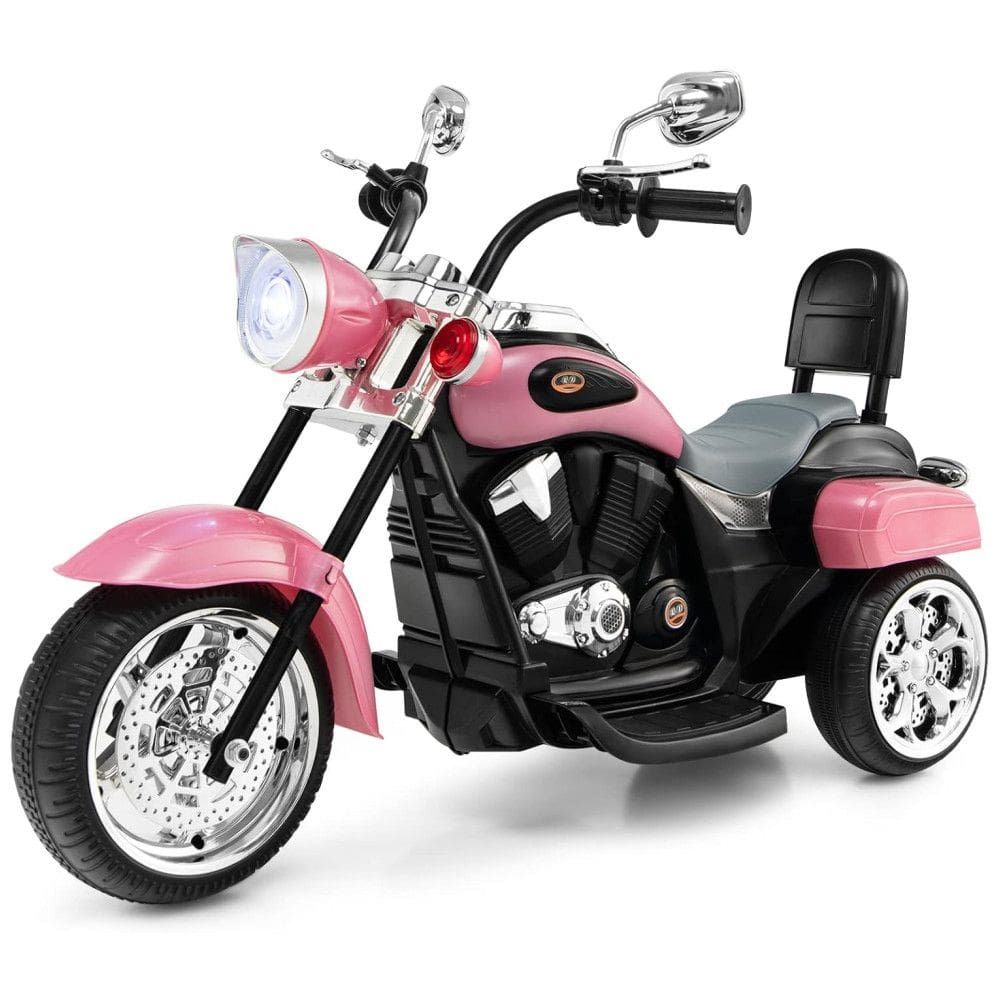 Moto Elétrica Infantil Costzon a Bateria 6V 3 Rodas com Sons e Luzes, Idade Rec 3 a 6 Anos, Vermelha