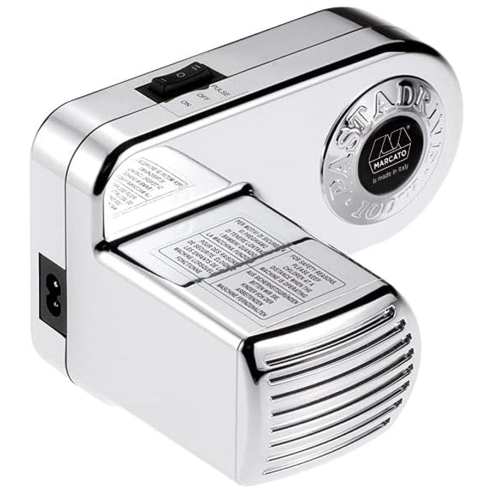 Máquina de Massas Elétrica MARCATO Pastadrive 110V, Aço Cromado. Compatível com Máquinas Atlas Ampia e Marga Mulino