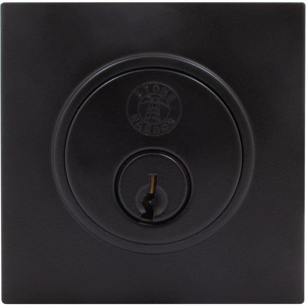 Cerrojo Stone Harbor Hardware Grado 3 Contemporáneo en Negro Mate