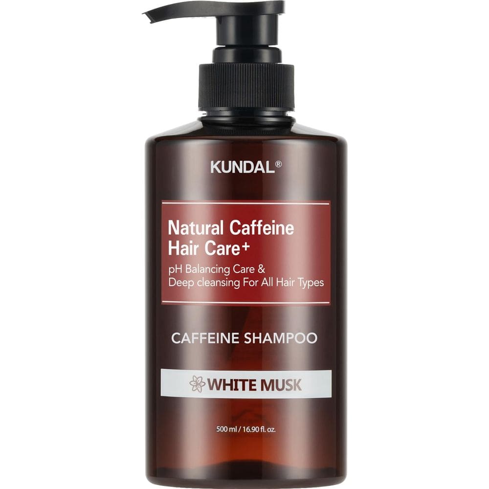 Shampoo KUNDAL Natural Cafeine Scalp 500mL para todos os tipos de cabelo