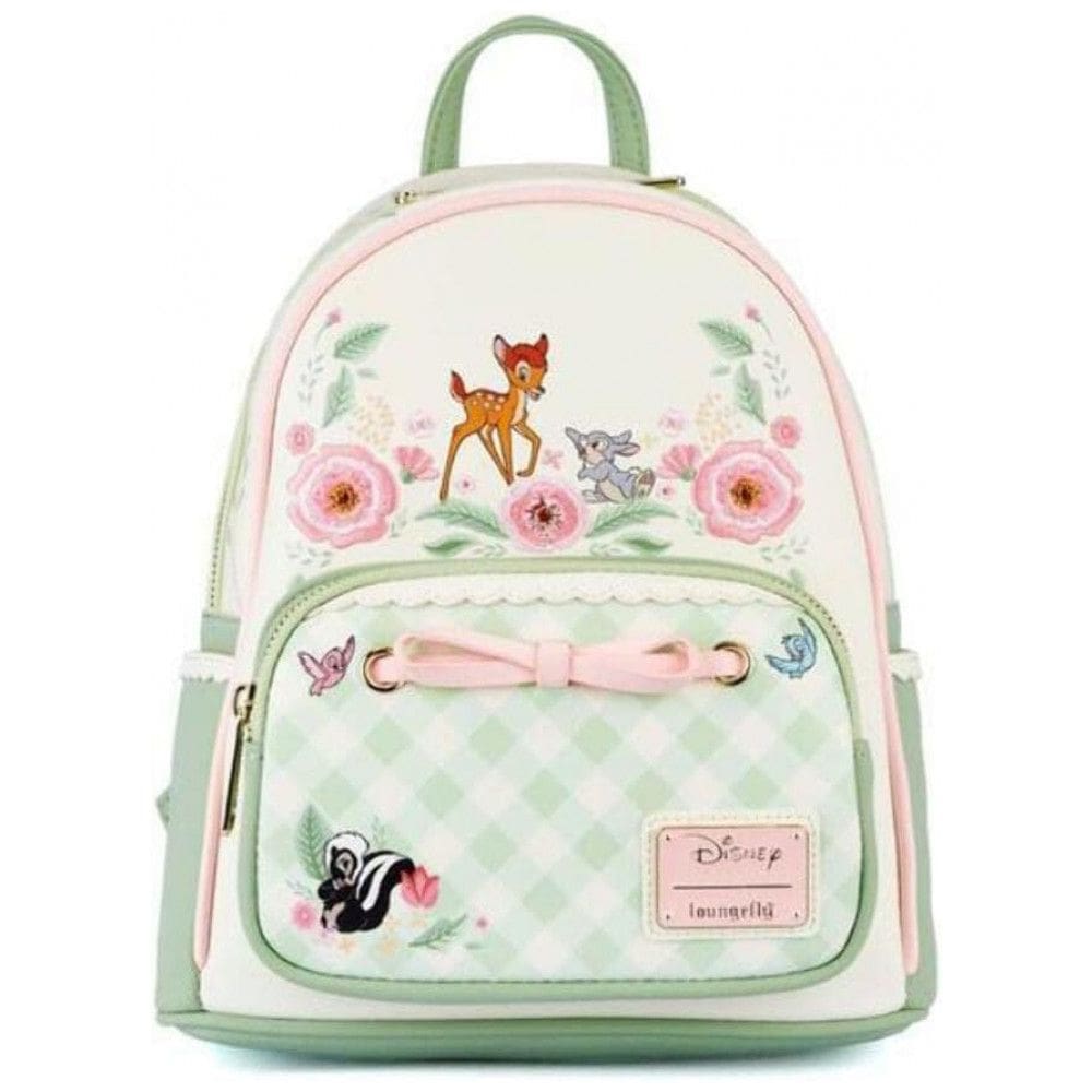Mochila Escolar Infantil Loungefly Disney Bambi para Crianças a Partir de 3 Anos, Verde Pastel
