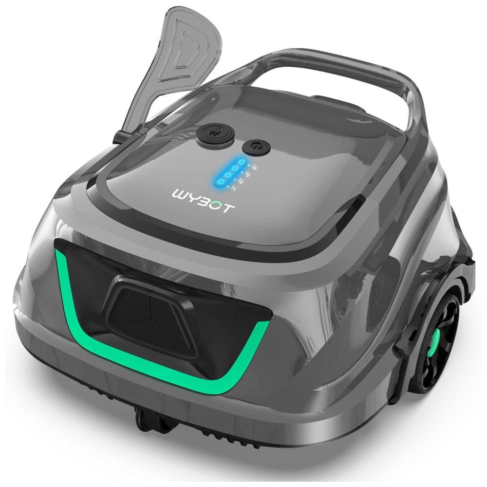 Aspirador de Piscina Sem Fio WYBOT A1 2025 Atualizado com até 120 Minutos de Autonomia, Limpador Robótico com Duplos Filtros