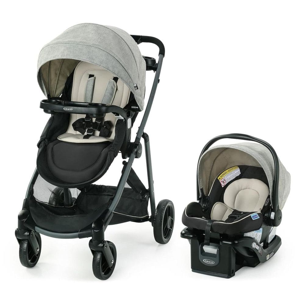 Carrinho de Bebê com Cadeira para Carro Graco Modes Element LX, Cinza