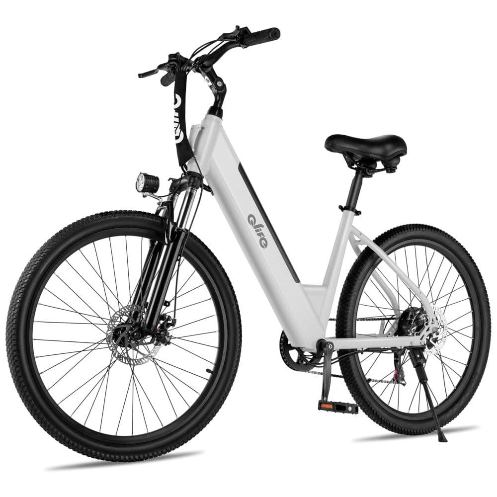 Bicicleta Elétrica Urbana Step-Thru Qlife Cityone, Bateria Removível 36V Certificação UL2849, Rodas 26”, Suspensão Frontal, Pneus 2,1”