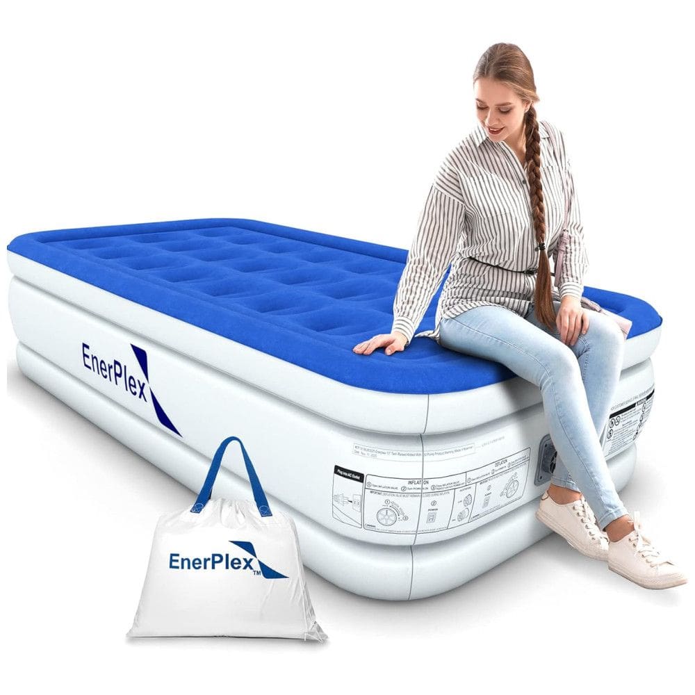 Colchão Inflável Premium, ENERPLEX, Azul