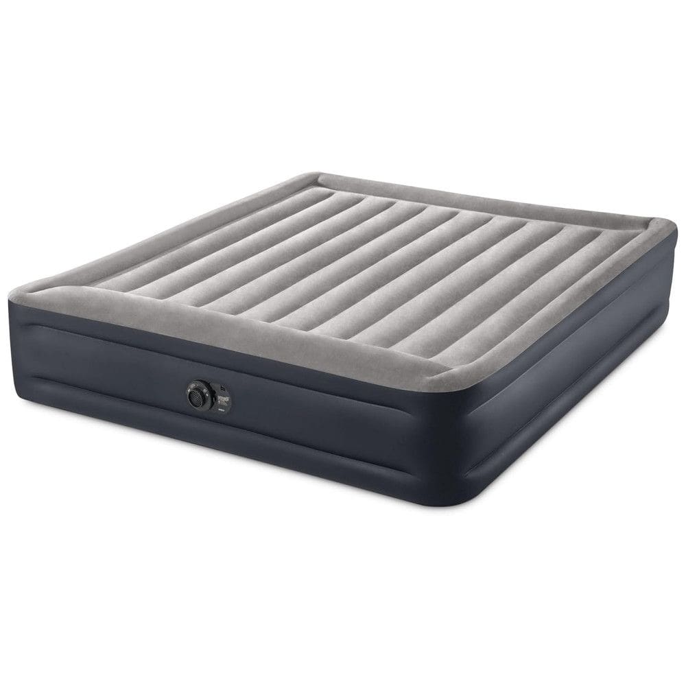 Colchão Inflável Casal King Size, bomba de ar interna incluída, 110v, INTEX, Cinza escuro