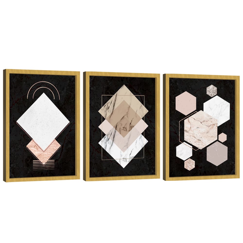 Quadro Decorativo Abstrato Formas na Cerâmica