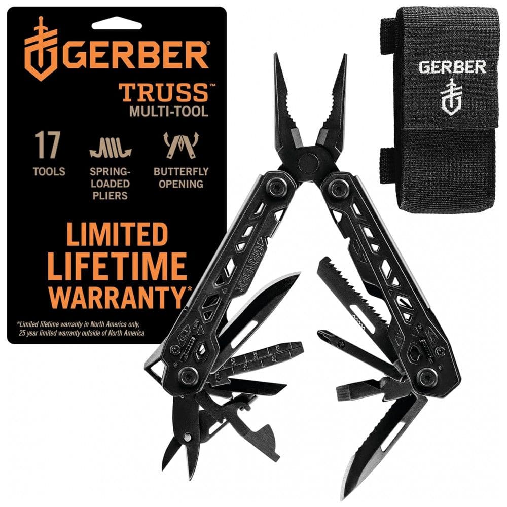 Alicate Multifuncional 17 Funções, Gerber Gear, Preto