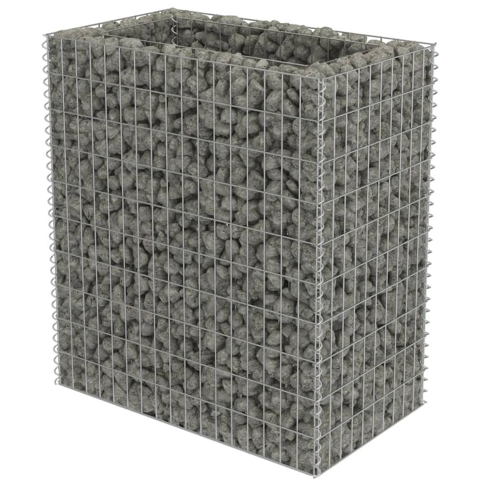 Cama elevada de gabião VidaXL em aço galvanizado prata 100x50x100cm