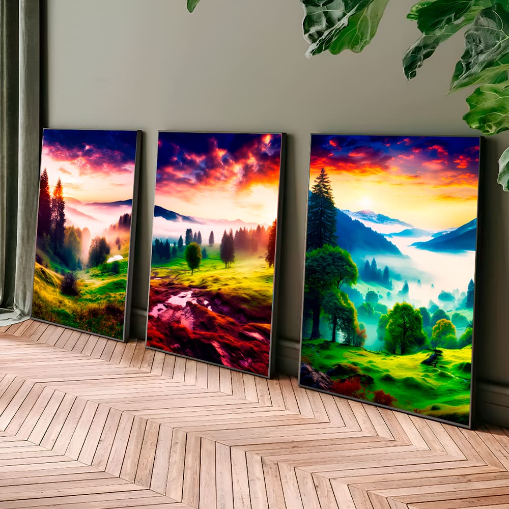 Quadro Decorativo Trio Paisagem Natural