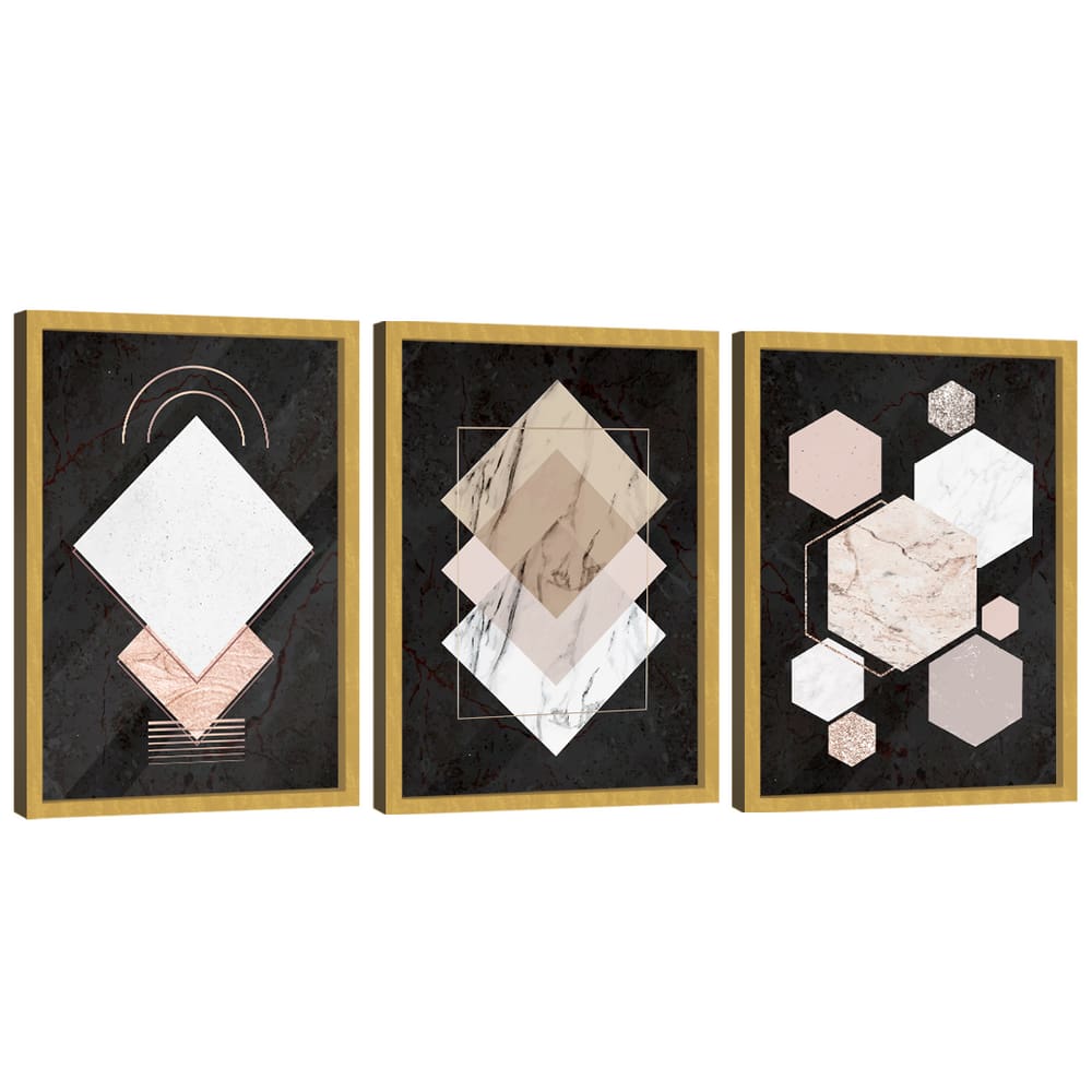 Quadro Decorativo Abstrato Formas na Cerâmica