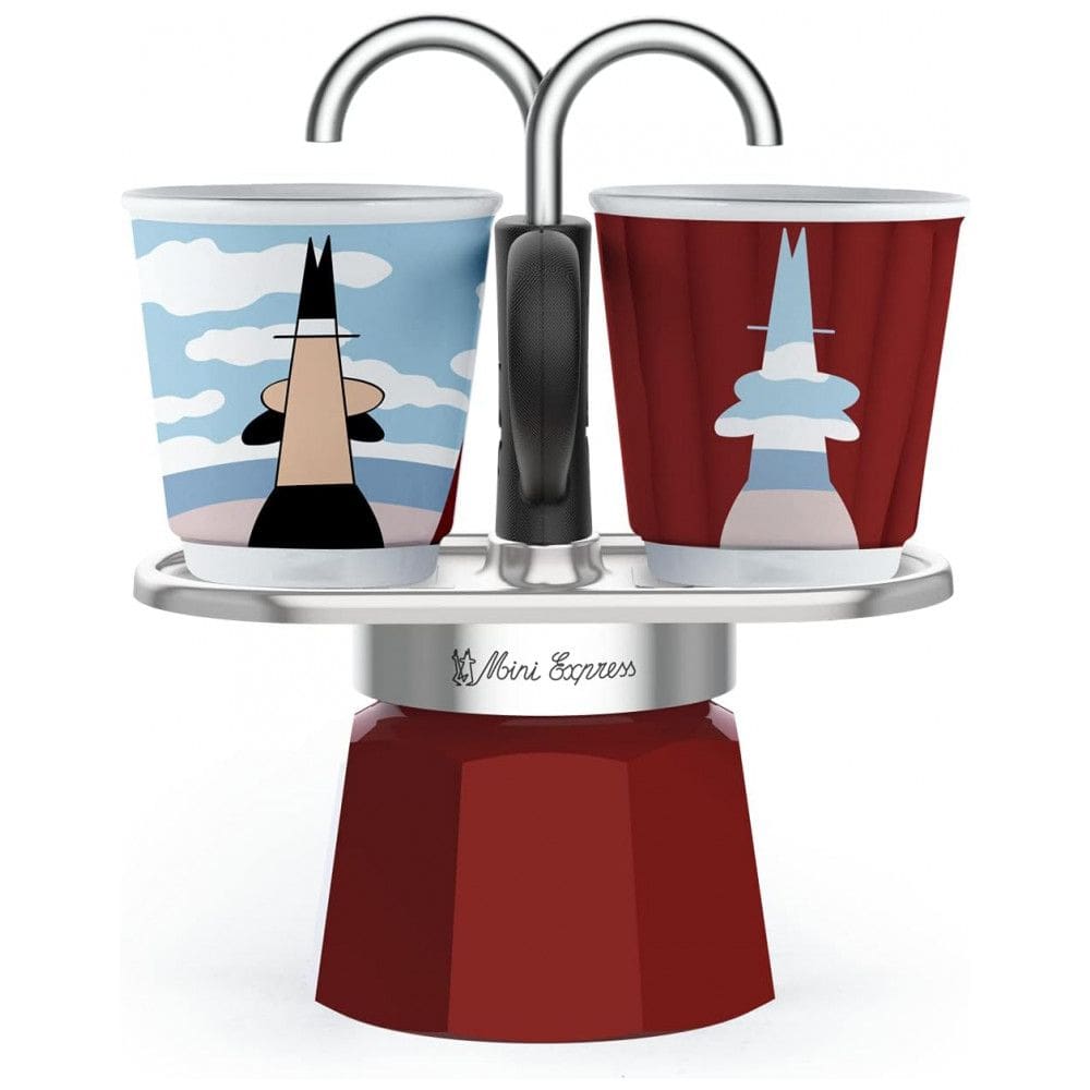 Mini Cafeteira de Café Expresso Manual 95 mL Bialetti, Alumínio, Vermelha