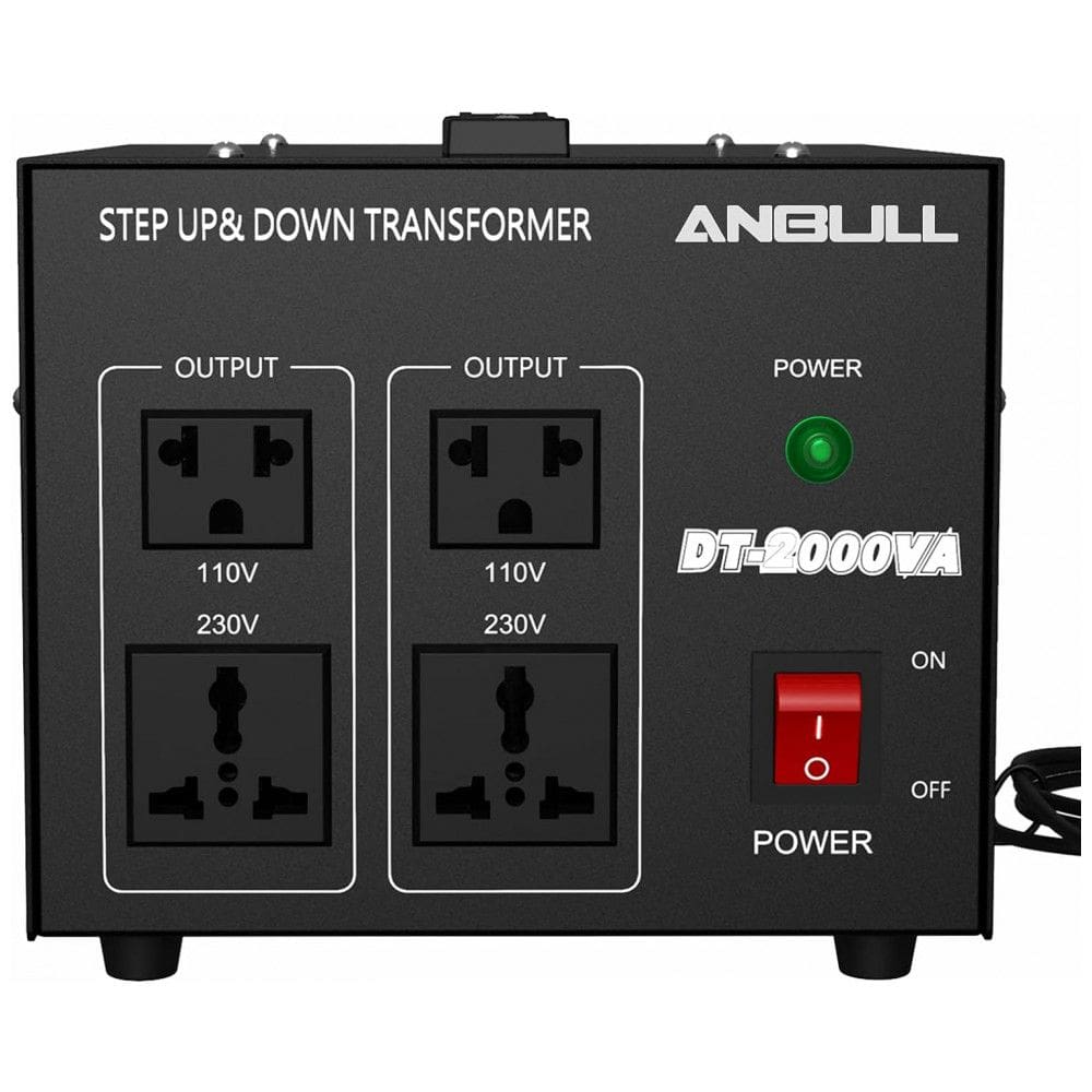 Transformador de Tensão de 2000W, 220 V 230 V 240 Volt para 110 V 120 Volt ou 110 V 120 Volt para 220 V 230 V 240 V, Anbull, Preto