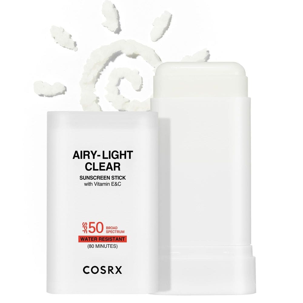 Protetor solar em bastão COSRX Airy-Light Clear SPF 50 19g com vitamina E e C