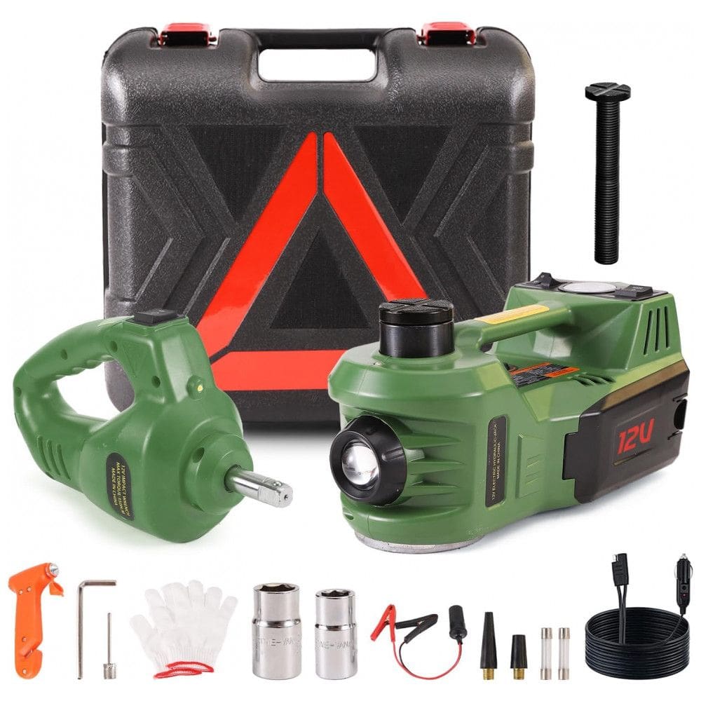 Macaco Elétrico Portátil EFFIROSO de 5 Toneladas 12V Kit de Macaco Hidráulico com Chave de Impacto Inflador de Pneus para Reparo de