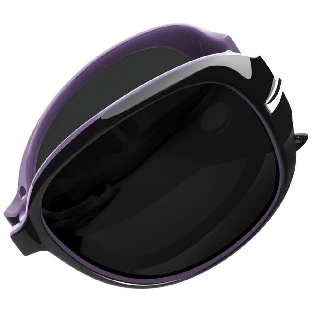 Óculos de Sol Feminino Dobrável com Proteção UV, Joopin A28, Preto e Roxo