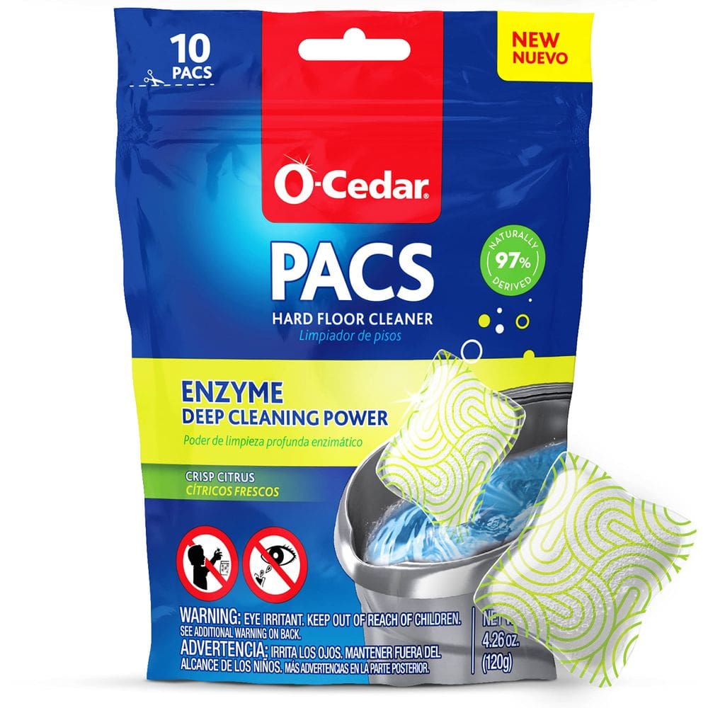 Limpador de piso O-Cedar PACS Crisp Citrus, 10 unidades