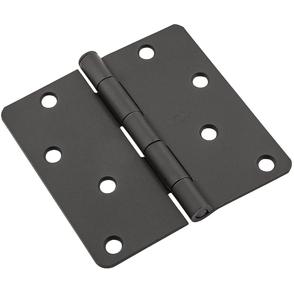 Dobradiça de porta National Hardware V512RC 10x10cm Aço Preto