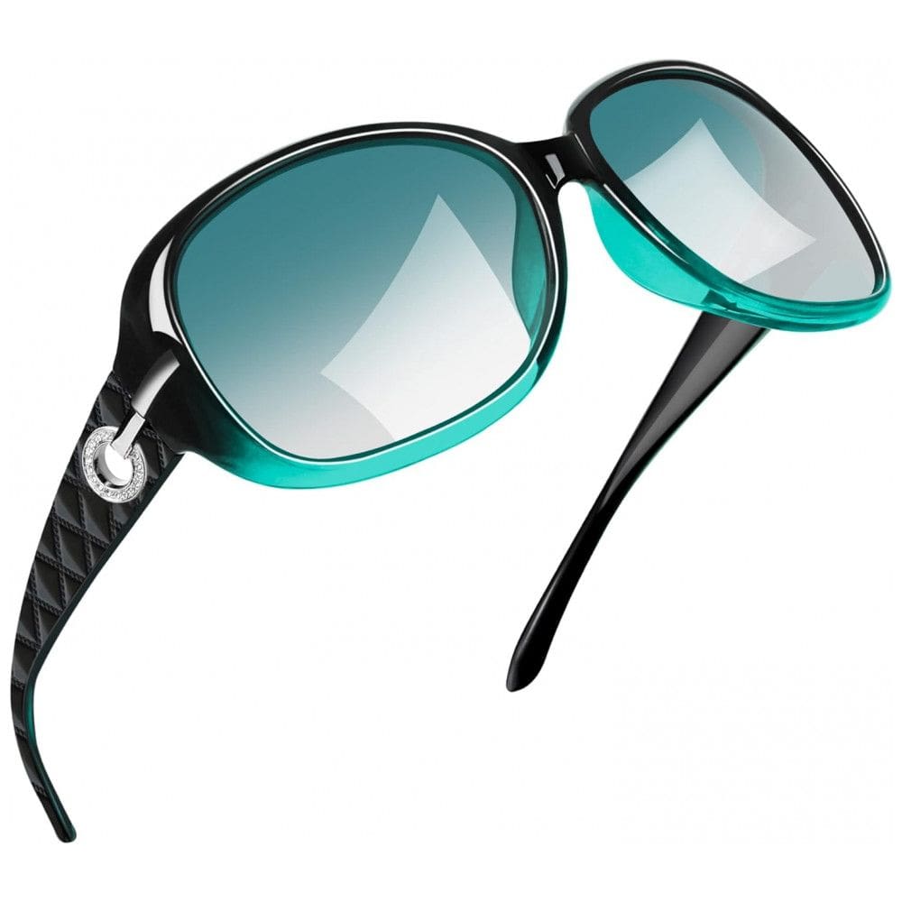 Óculos de Sol Feminino com Proteção UV, Joopin A16, Verde Gradiente