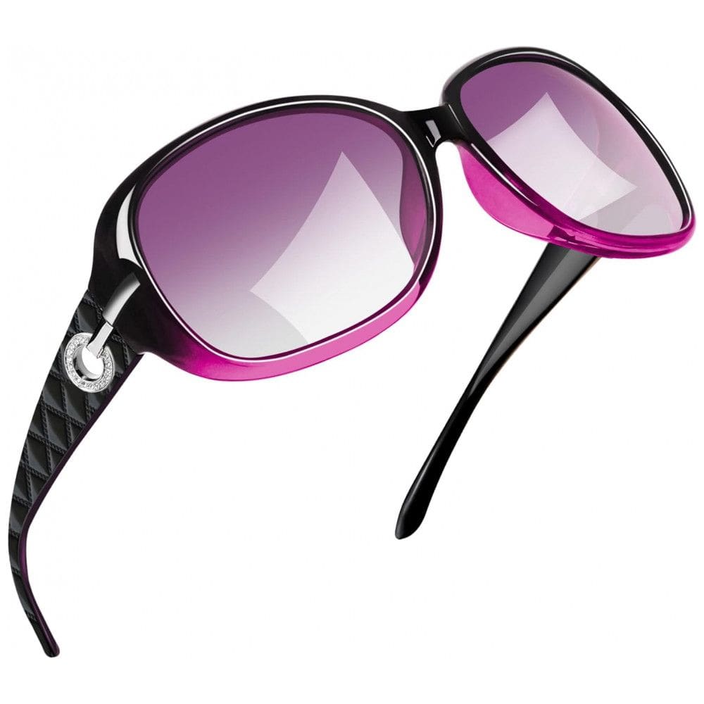 Óculos de Sol Feminino com Proteção UV, Joopin A19, Roxo Gradiente