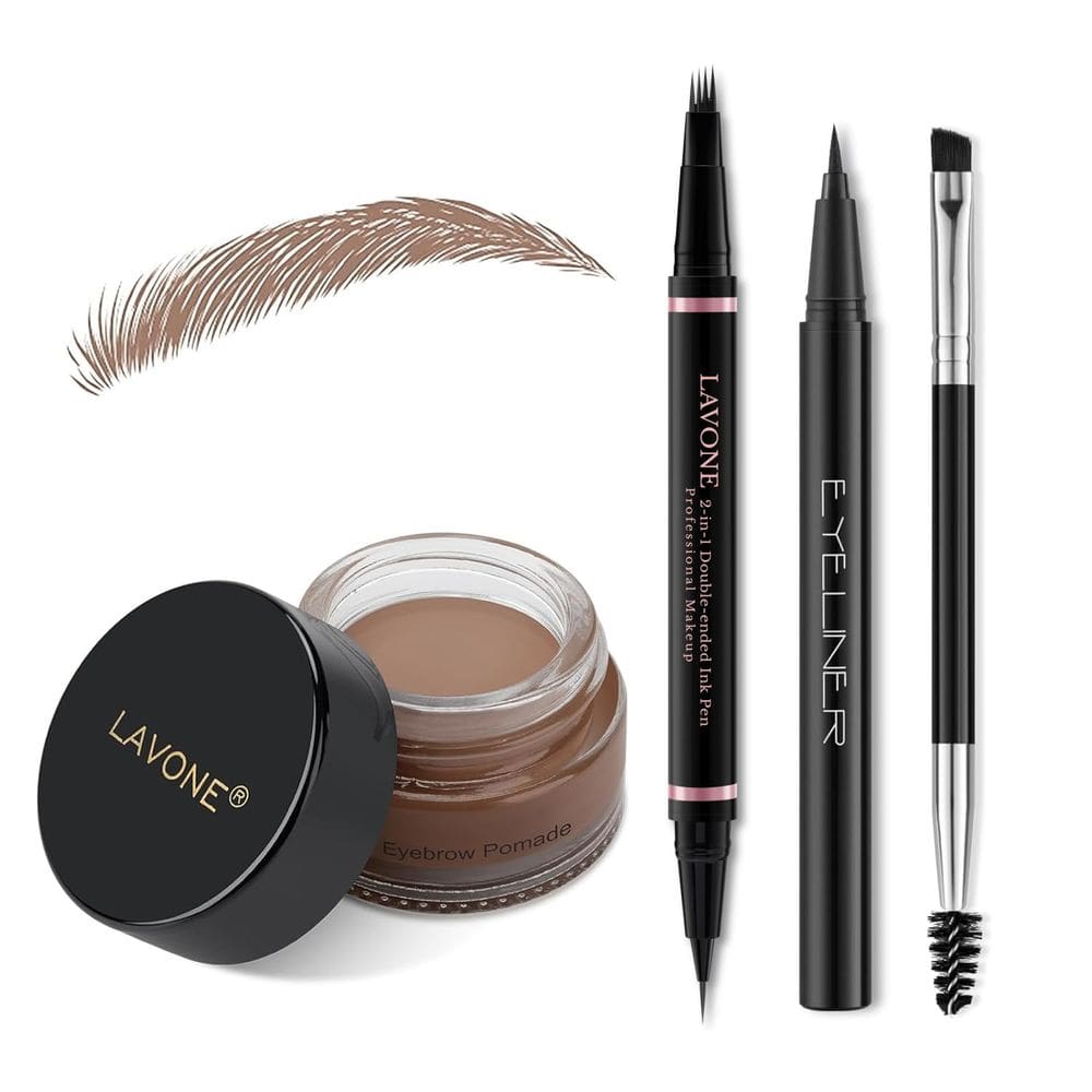 Kit de maquiagem Lápis de sobrancelha LAVONE com microblading à prova d`água