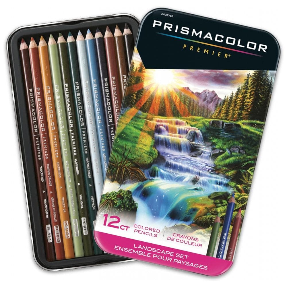 Conjunto de lápis de cor Prismacolor Premier Soft Core Paisagem para Colorir Adulto - 12 cores