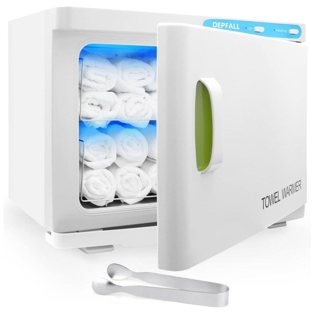Aquecedor de Toalha Elétrico para Barbearia 23L, 110V, DEPFALL, Branco e Verde