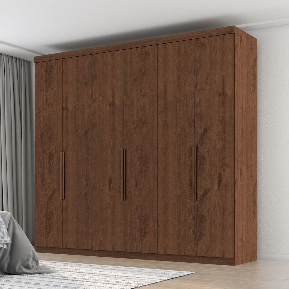 Guarda-roupa Casal 6 Portas 4 Gavetas Evidence Plus Jacarandá