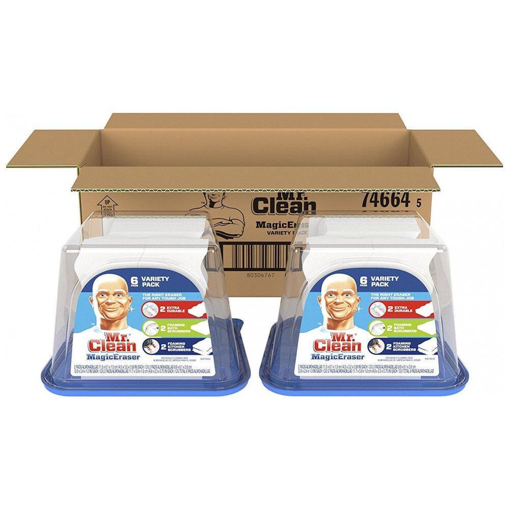 Esponja Mágica Extra Durável para Sapatos, Banheiro e Chuveiro, 12 UN, Mr. Clean