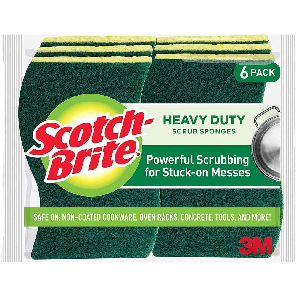 Esponja utilitária Scotch-Brite Heavy-Duty Scrub Sponge, pacote com 6