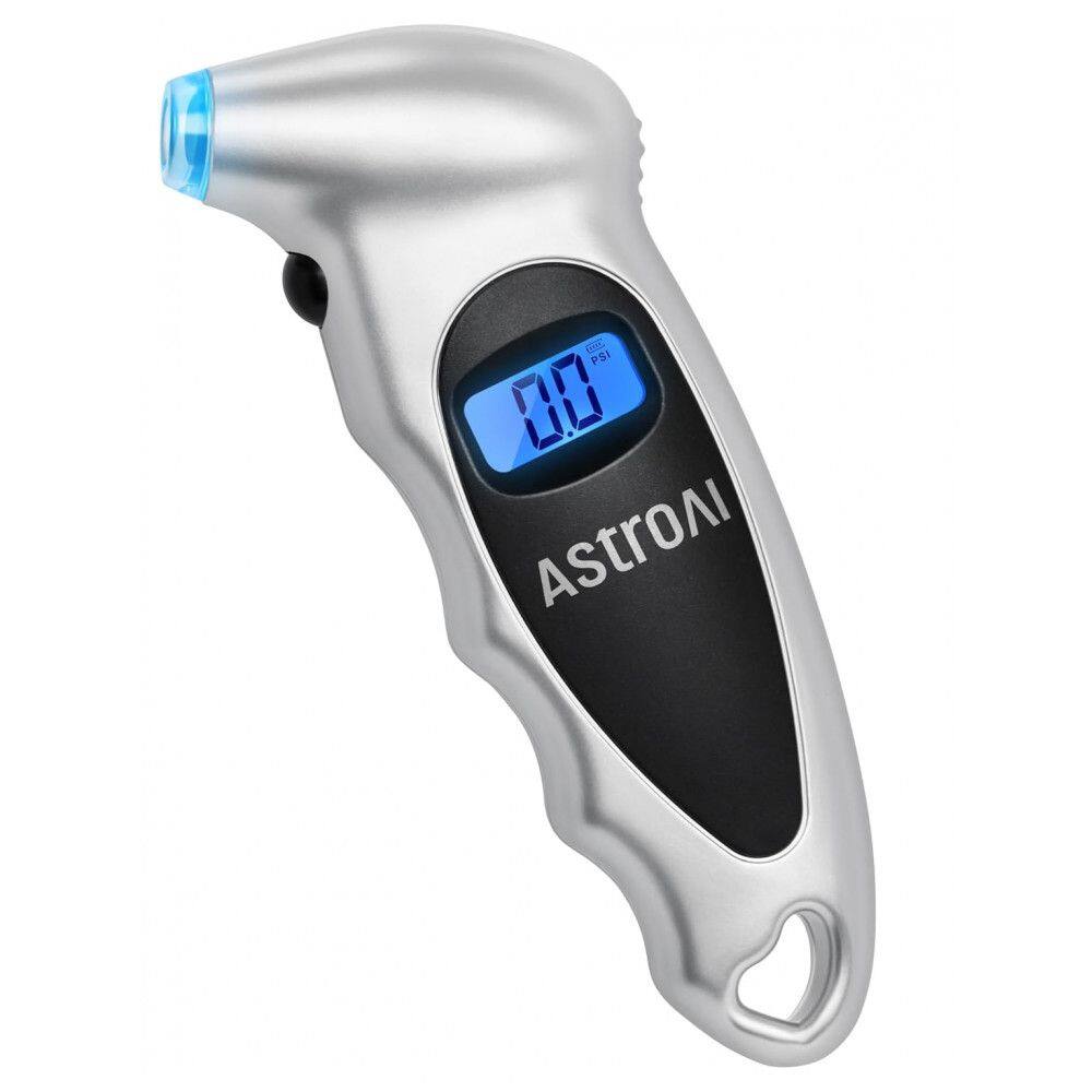 Calibrador de Pressão Digital AstroAI 0150PSI, Preciso em Incrementos de 0,1, Display LCD Retroiluminado e Adaptador de Válvula Presta