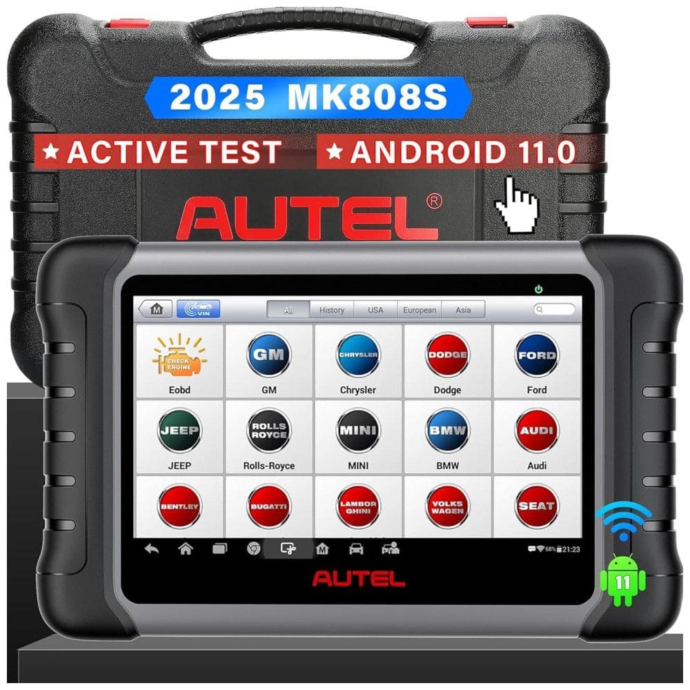 Scanner Automotivo EPB, BMS, SAS, DPF, TPMS e Processador QuadCore, AUTEL MaxiCOM MK808, Preto