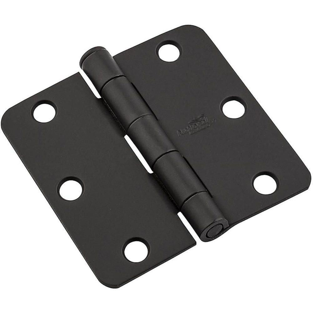 Dobradiça de porta National Hardware V512RC 7,5x7,5cm Aço Preto