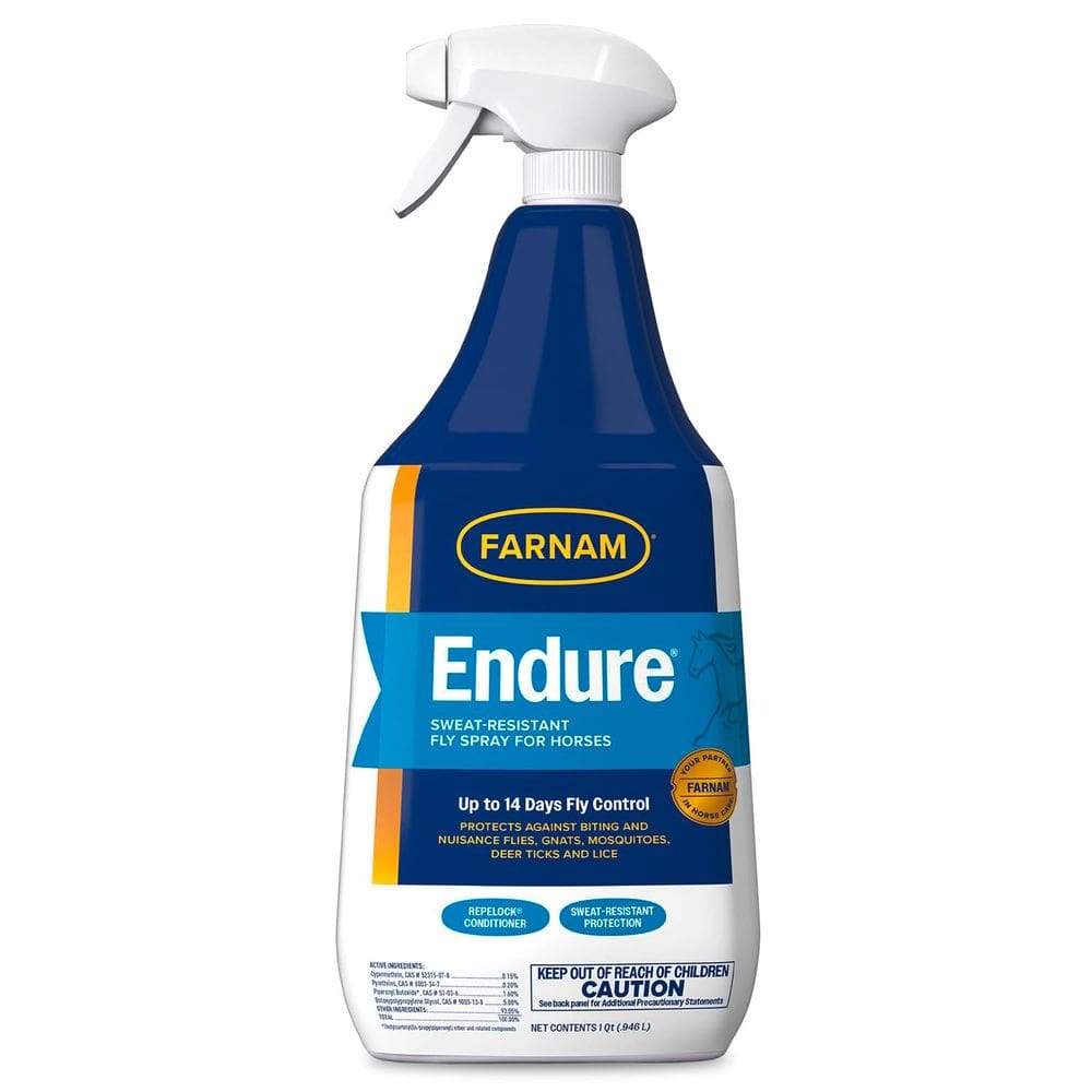 Spray para moscas Farnam Endure resistente ao suor 946 ml