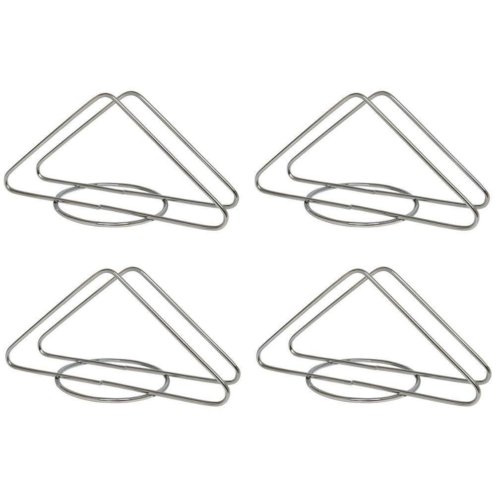 Kit 4 Porta Guardanapos Aramado Aço Cromado Prime - Araminas