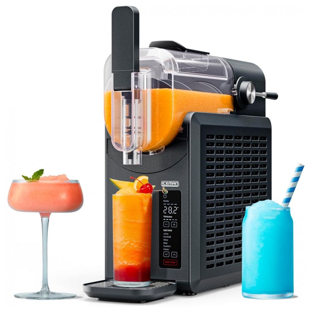 Máquina de Raspadinha Iceman SlushEase, Fabricante de Bebidas Congeladas com 5 Opções Personalizadas, Alavanca de Distribuição Fácil para