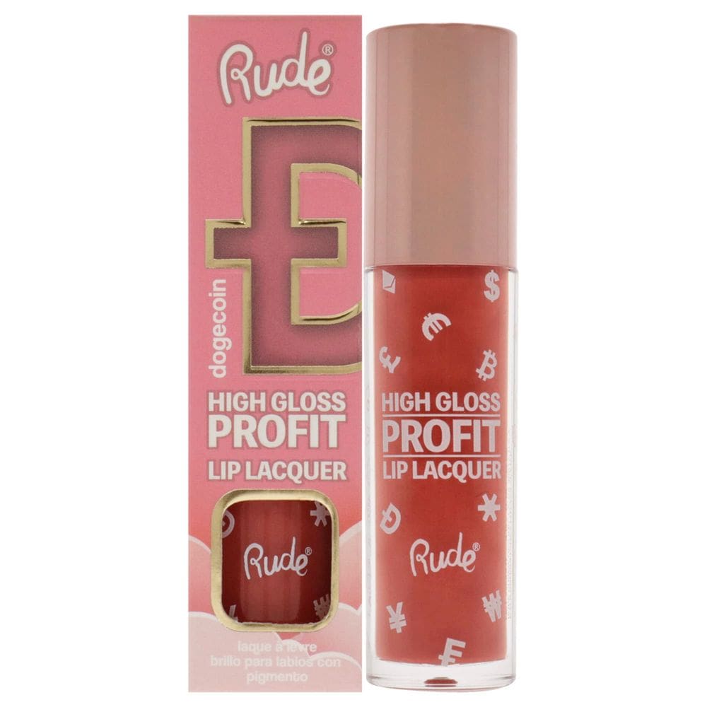 Brilho labial Rude Cosmetics High Gloss Profit Dogecoin 4 mL para mulheres