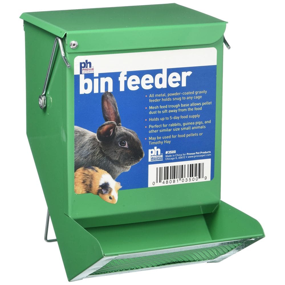 Bin Feeder Prevue Pet Products Green Metal Small Animal 3500