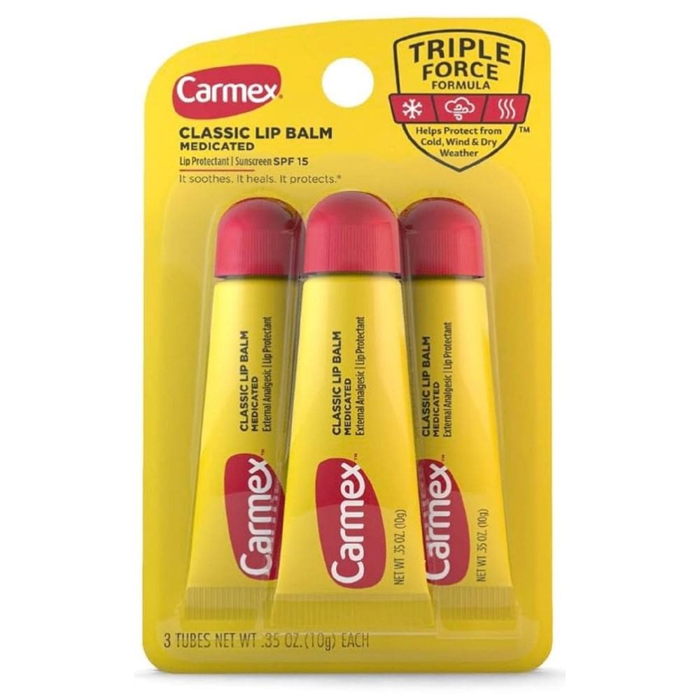 Bálsamo labial Carmex Classic 10mL (pacote de 3)