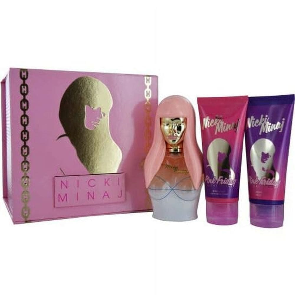 Conjunto de perfume Nicki Minaj Pink Friday para mulheres, 3 peças